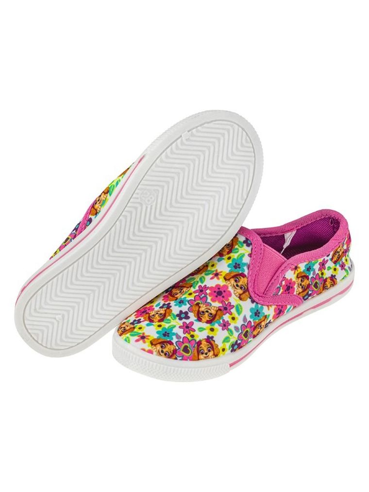Trampki slip on dziewczęce, różowe, Psi Patrol, Leomil