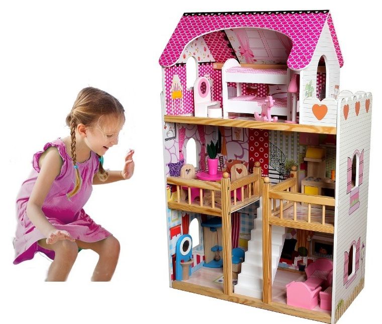 Tree Toys, drewniany domek dla lalek