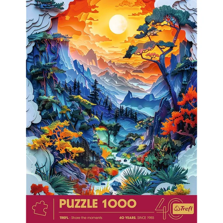 Trefl, 40-lecie, Paper Art: Dolina, puzzle, 1000 elementów
