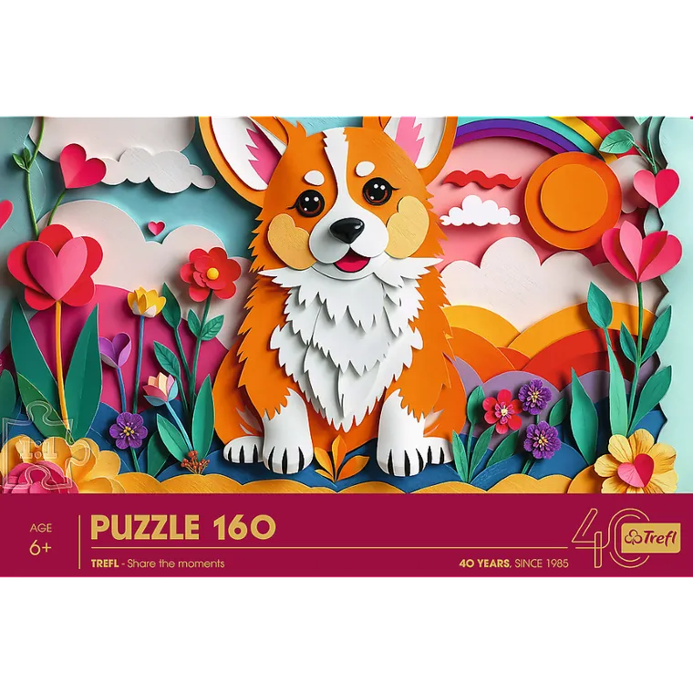 Trefl, 40-lecie, Paper Art, Piesek, puzzle, 160 elementów