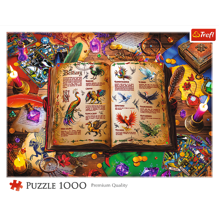 Trefl, Atlas fantastycznych ptaków, puzzle, 1000 elementów