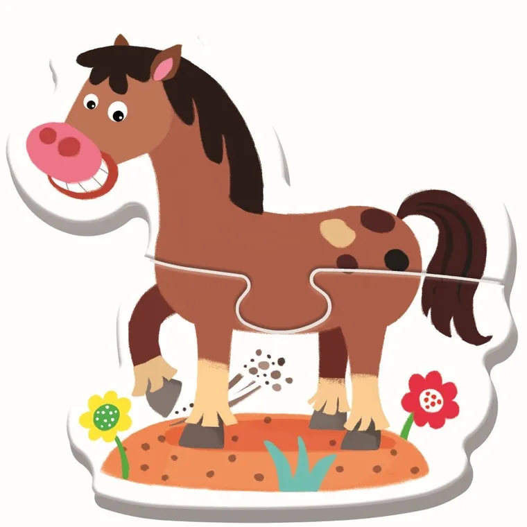 Trefl, Bobaski i Miś, Baby Classic, puzzle 4w1