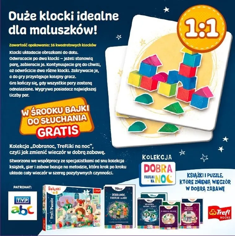 Trefl, Bobaski i Miś, Dobranoc Trefliki na noc, Memos, Moja pierwsza gra