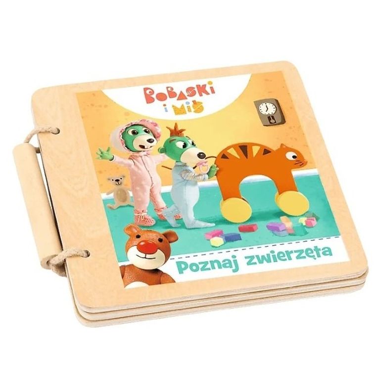 Trefl, Bobaski i Miś, Poznaj zwierzęta, drewniana książeczka