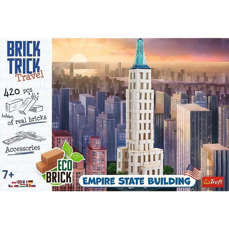 Trefl, Buduj z cegły, Empire State Building, zestaw kreatywny, 420 elementów