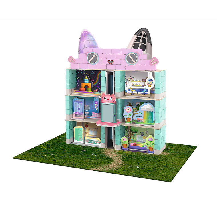 Trefl, Buduj z cegły, Koci Domek Gabi, zestaw kreatywny, 280 elementów