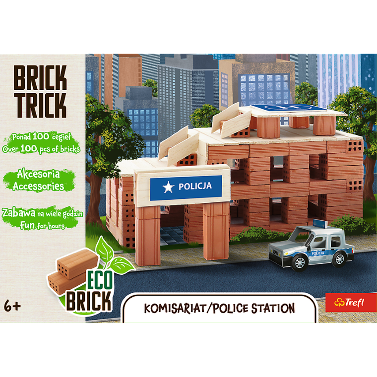 Trefl, Buduj z cegły, Komisariat Policji, zestaw kreatywny, 100 elementów