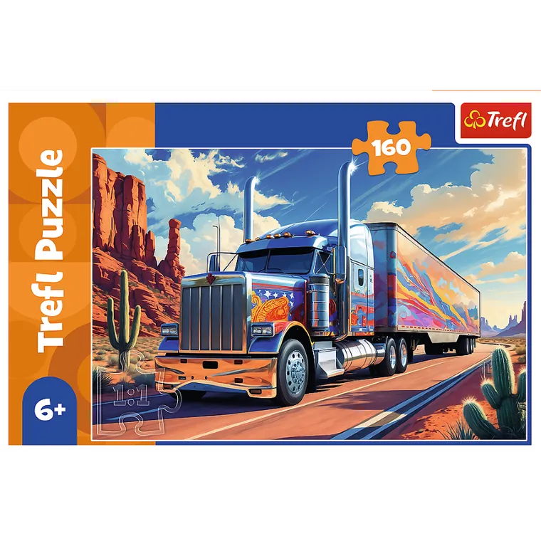 Trefl, Ciężarówka w trasie, puzzle, 160 elementów