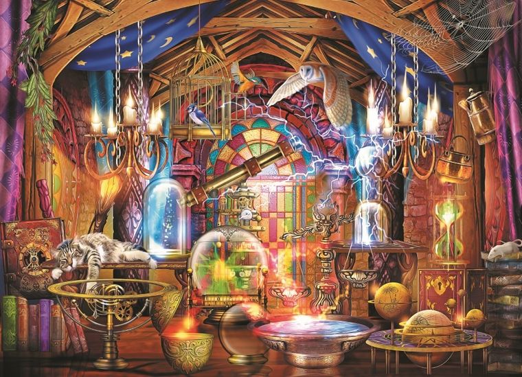 Trefl, Czarodziejska komnata, puzzle drewniane, 1000 elementów