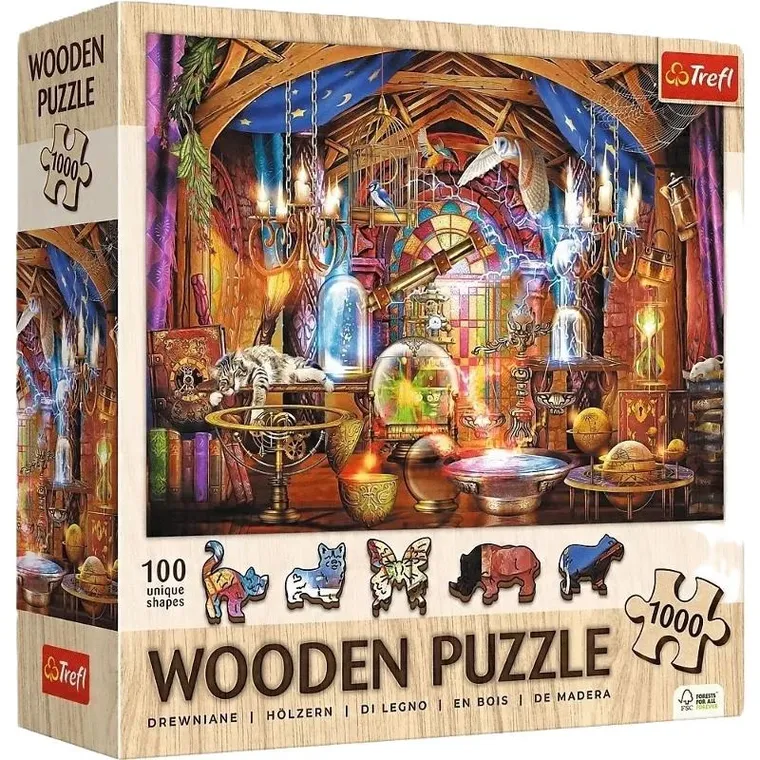 Trefl, Czarodziejska komnata, Puzzle drewniane, 1000 elementów