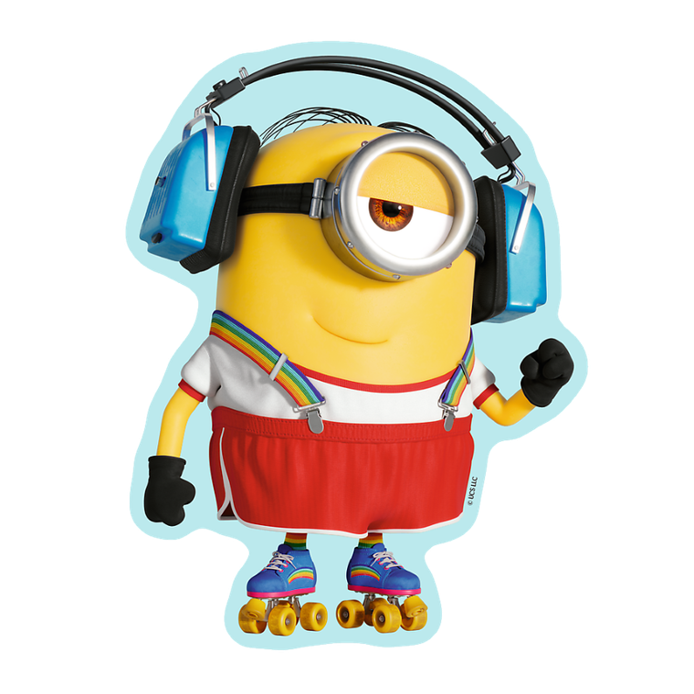 Trefl, Despicable Me 4, Szalony Minionek, drewniane puzzle konturowe, 50 elementów