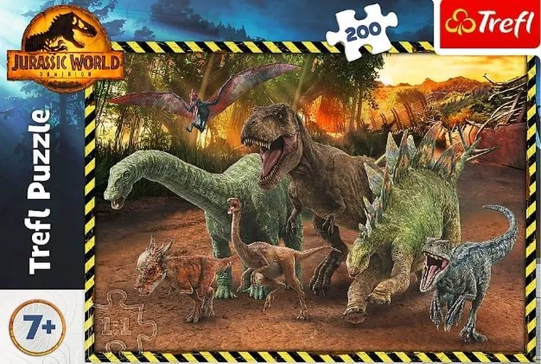 Trefl, Dinozaury z parku jurajskiego, puzzle, 200 elementów