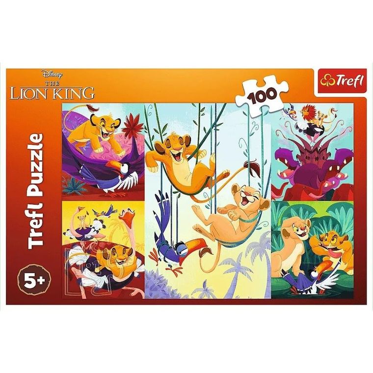 Trefl, Dzielny Król Lew, puzzle, 100 elementów