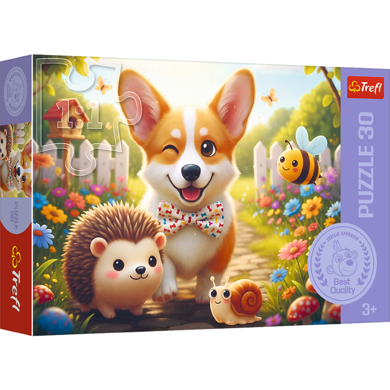 Trefl, Dzień z Corgim, puzzle, 30 elementów
