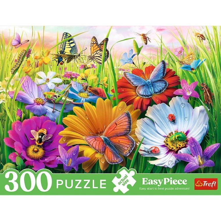 Trefl, EasyPiece, Owady na łące, puzzle, 300 elementów