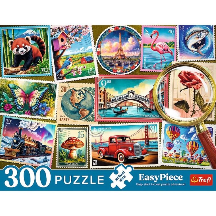 Trefl, EasyPiece, Znaczki pocztowe, puzzle, 300 elementów