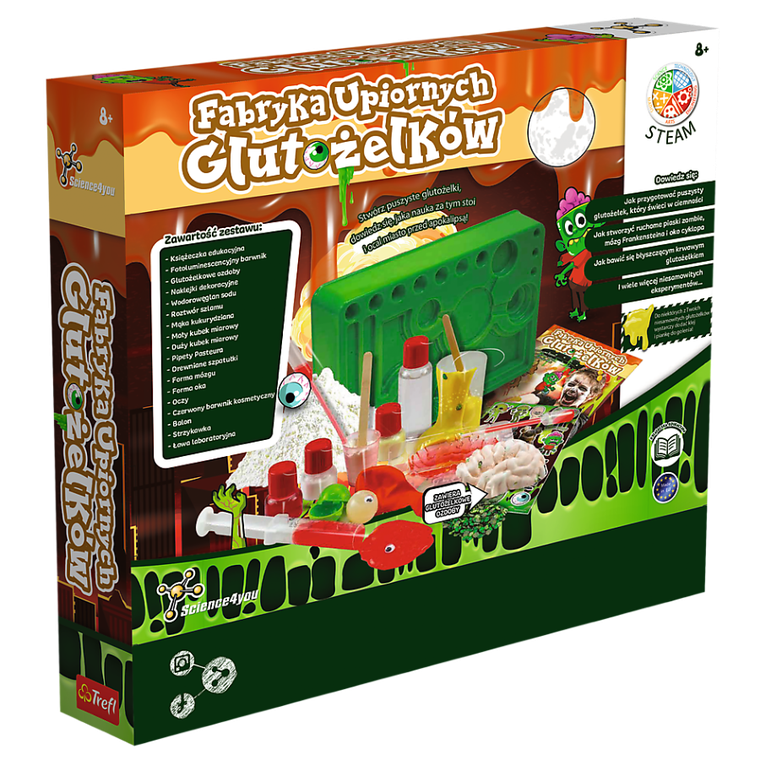 Trefl, Fabryka Upiornych Glutożelków, slime, zestaw kreatywny