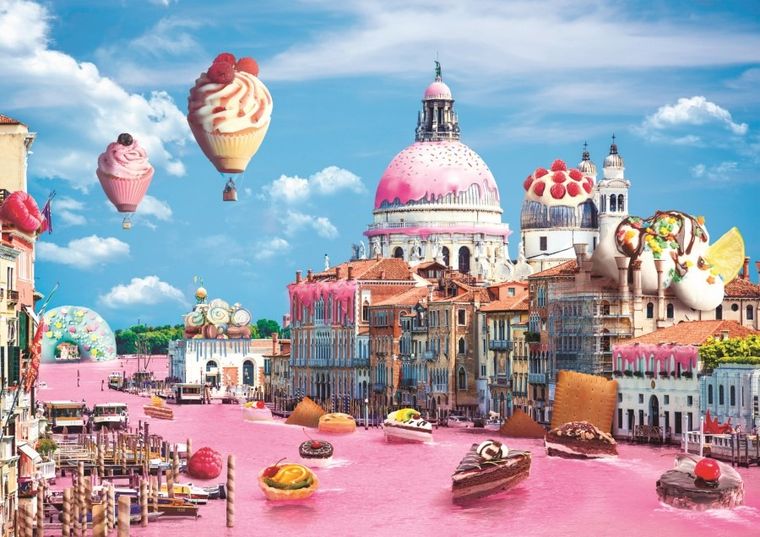 Trefl, Funny Cities, Słodycze w Wenecji, puzzle, 1000 elementów