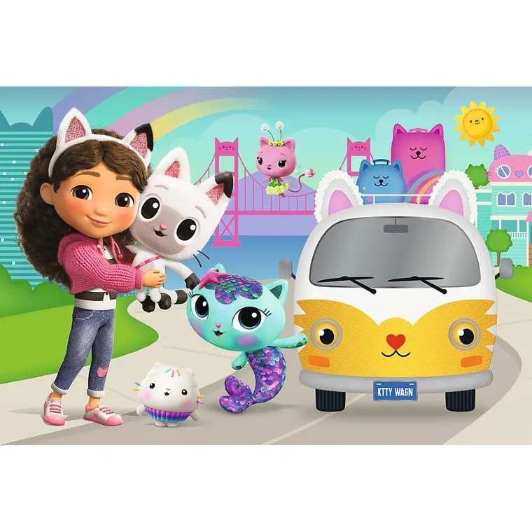 Trefl, Gabi i kocie przygody, puzzle, 60 elementów
