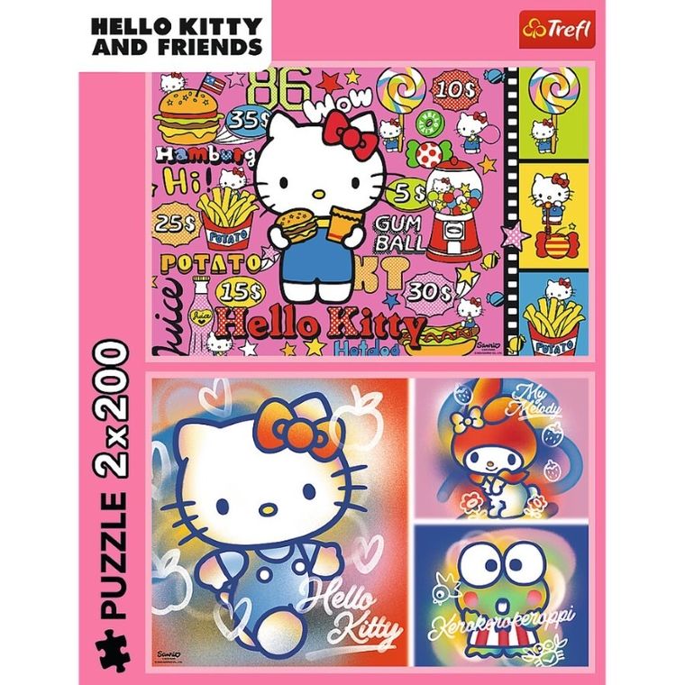Trefl, Hello Kitty i przyjaciele, puzzle, 2-200 elementów