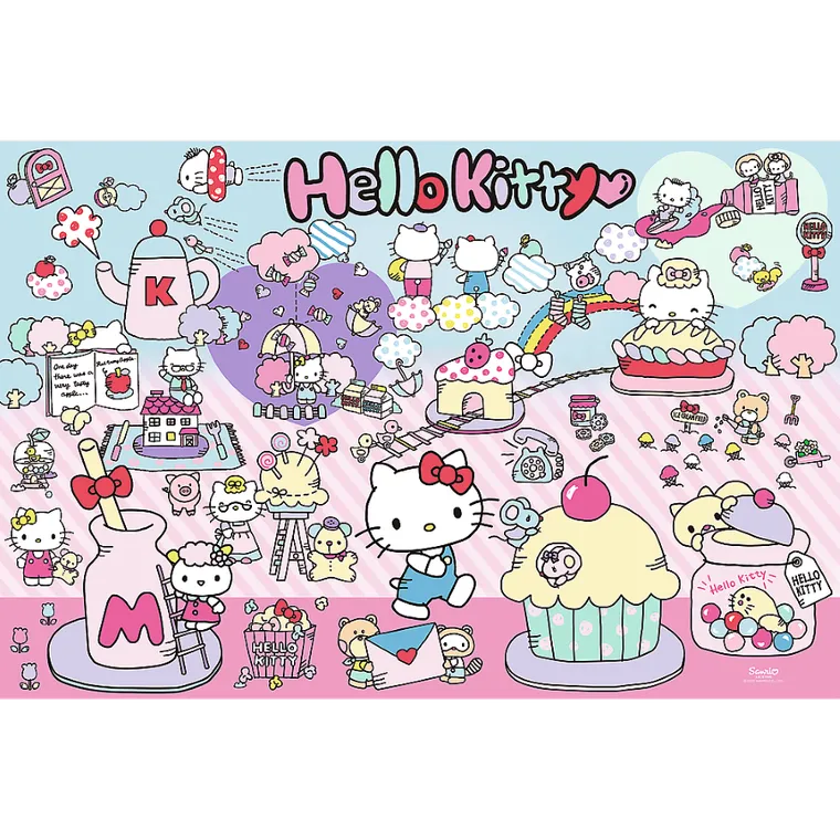 Trefl, Hello Kitty, Poznaj świat Hello Kitty, puzzle, 300 elementów