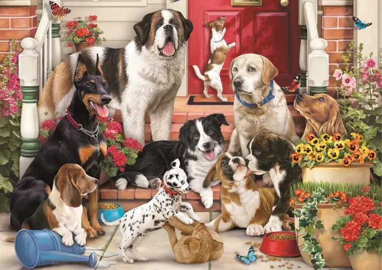 Trefl, Hidden Shapes, Psia zabawa, puzzle, 1043 elementów