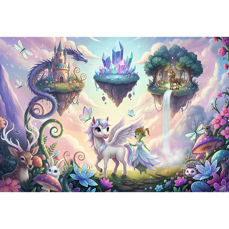 Trefl, Inspired By Fantasy, Rodzina Treflików, Magiczne światy, puzzle, 100 elementów
