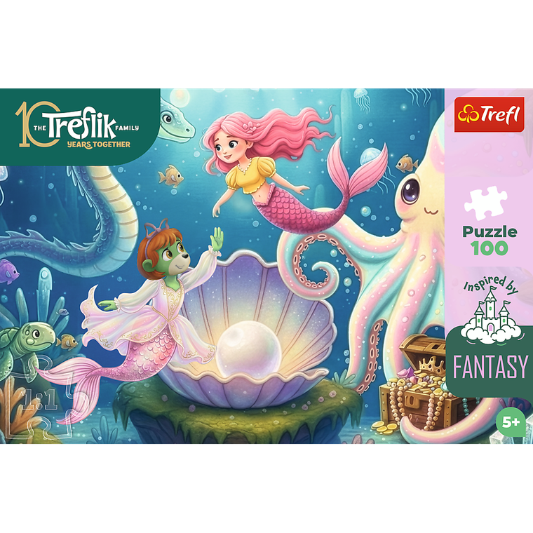Trefl, Inspired By Fantasy, Rodzina Treflików, W krainie syrenek, puzzle, 100 elementów