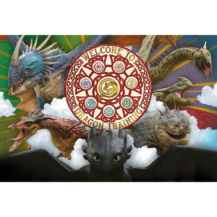 Trefl, Jak wytresować smoka, Smoki w akcji, puzzle, 100 elementów