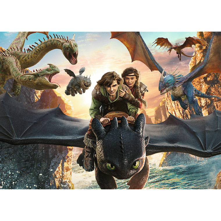 Trefl, Jak wytresować smoka, Szczerbatek i przyjaciele, puzzle, 200 elementów