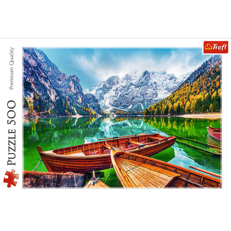 Trefl, Jezioro Braies, Włochy, puzzle, 500 elementów