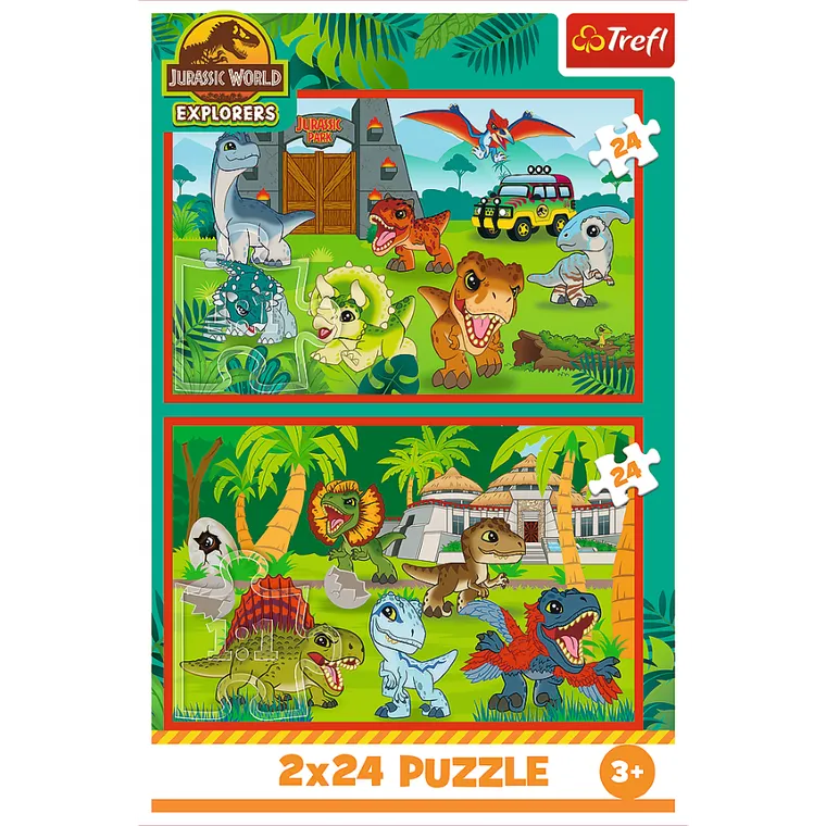 Trefl, Jurassic World, Małe dinozaury, puzzle, 2-24 elementów