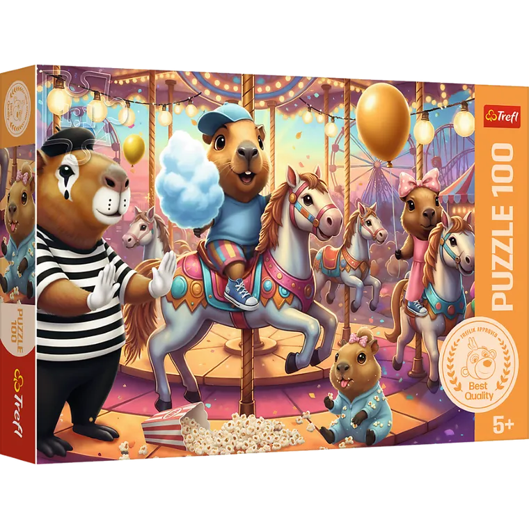 Trefl, Kapibary na wakacjach, puzzle, 100 elementów