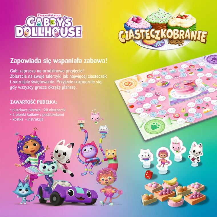 Trefl, Koci Domek Gabi, Ciasteczkobranie, gra familijna