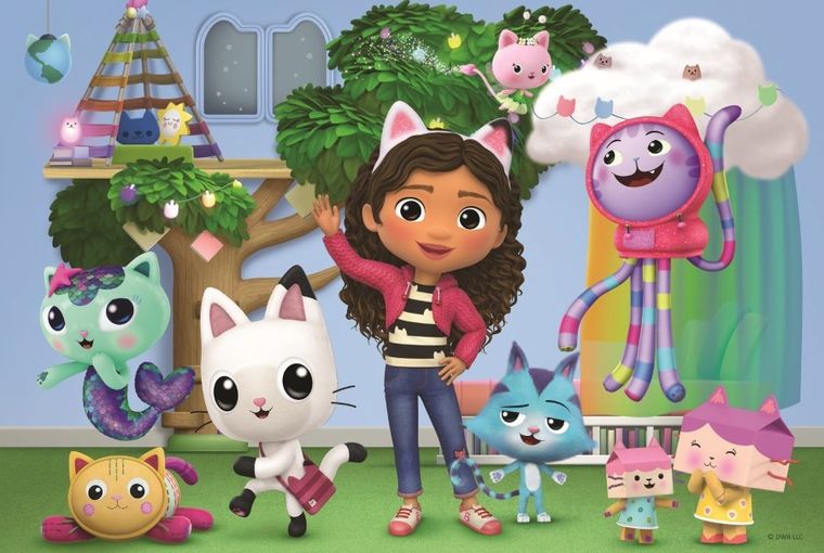 Trefl, Koci Domek Gabi, puzzle, 100 elementów