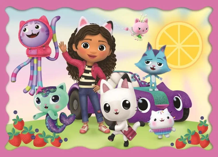 Trefl, Koci Domek Gabi, puzzle, 4w1, 207 elementów