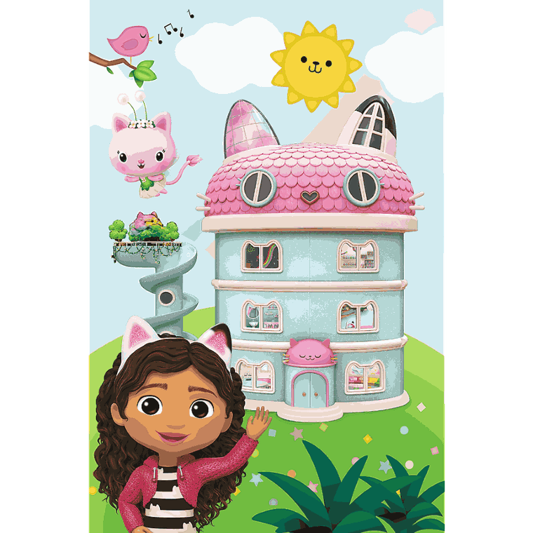 Trefl, Koci Domek Gabi, Z Gabi zawsze jest wesoło, puzzle, mini, 54 elementy