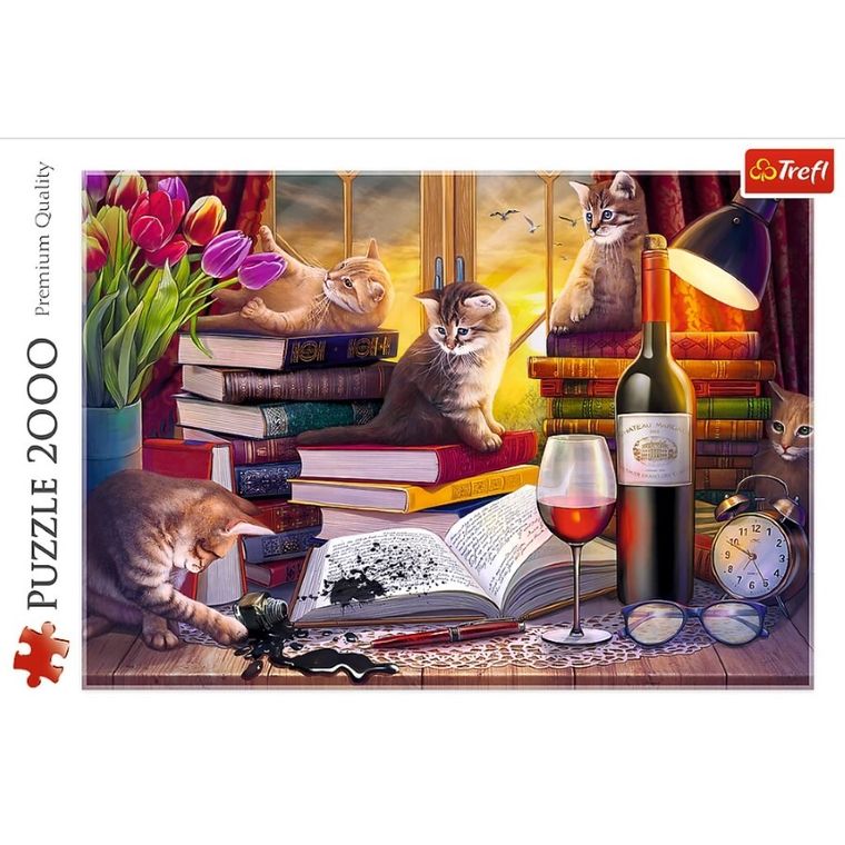 Trefl, Koci wieczór, puzzle, 2000 elementów