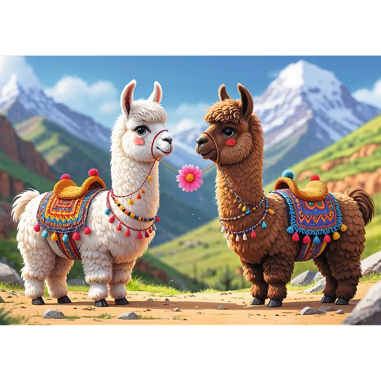 Trefl, Kolorowe lamy, puzzle, 200 elementów