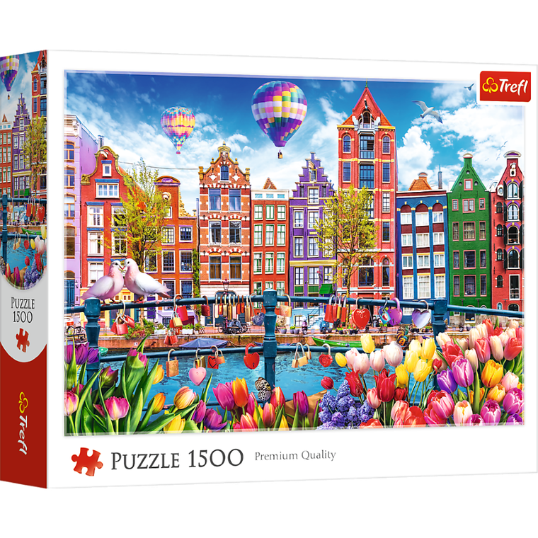 Trefl, Kolorowy Amsterdam, puzzle, 1500 elementów