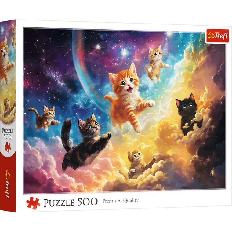 Trefl, Kosmiczne kotki, puzzle, 500 elementów