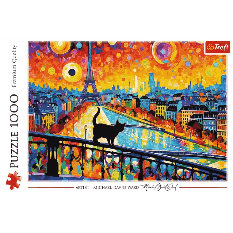 Trefl, Kot w Paryżu, Grateful Licensing with Fee, puzzle, 1000 elementów