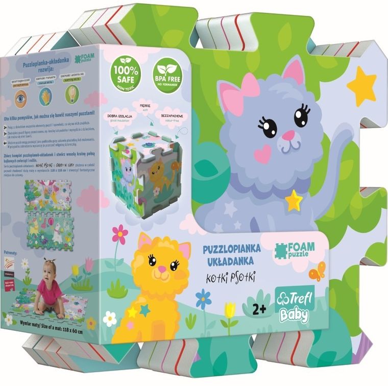 Trefl, Kotki Psotki, puzzle piankowe