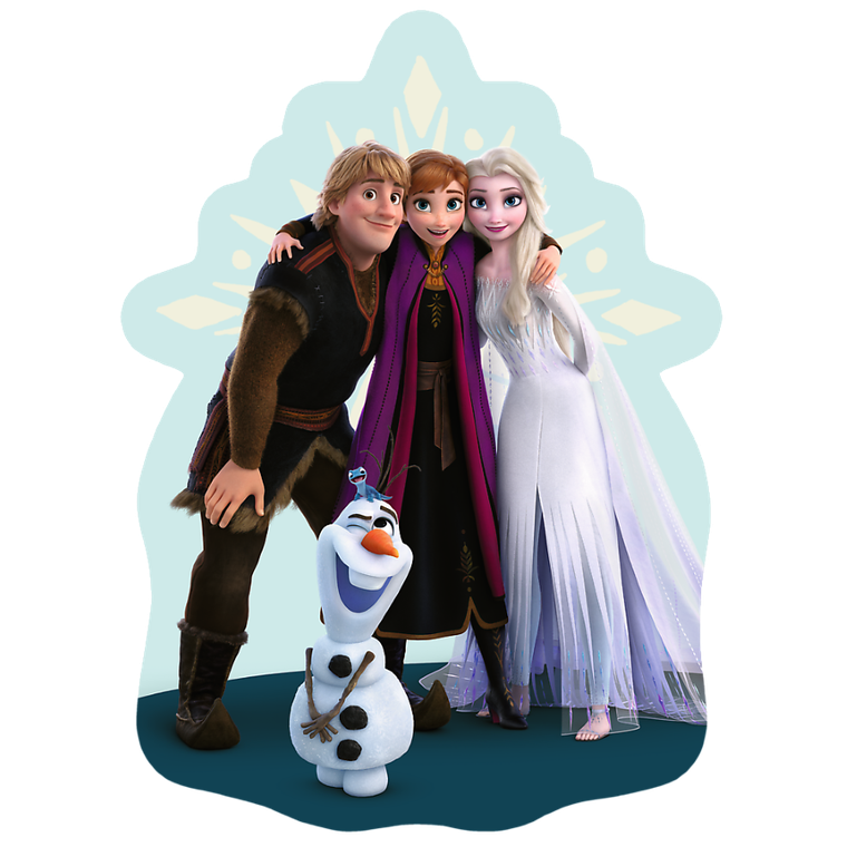 Trefl, Kraina Lodu 2, Ulubiona Kraina Lodu, puzzle drewniane konturowe, 50 elementów