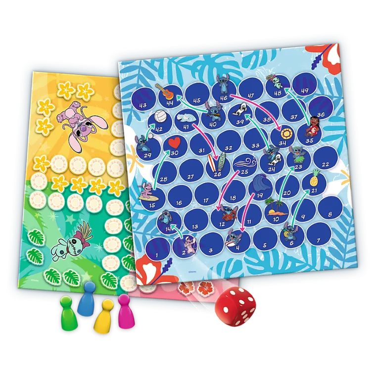 Trefl, Lilo & Stitch, Chińczyk + Węże i drabiny, gra familijna 2w1