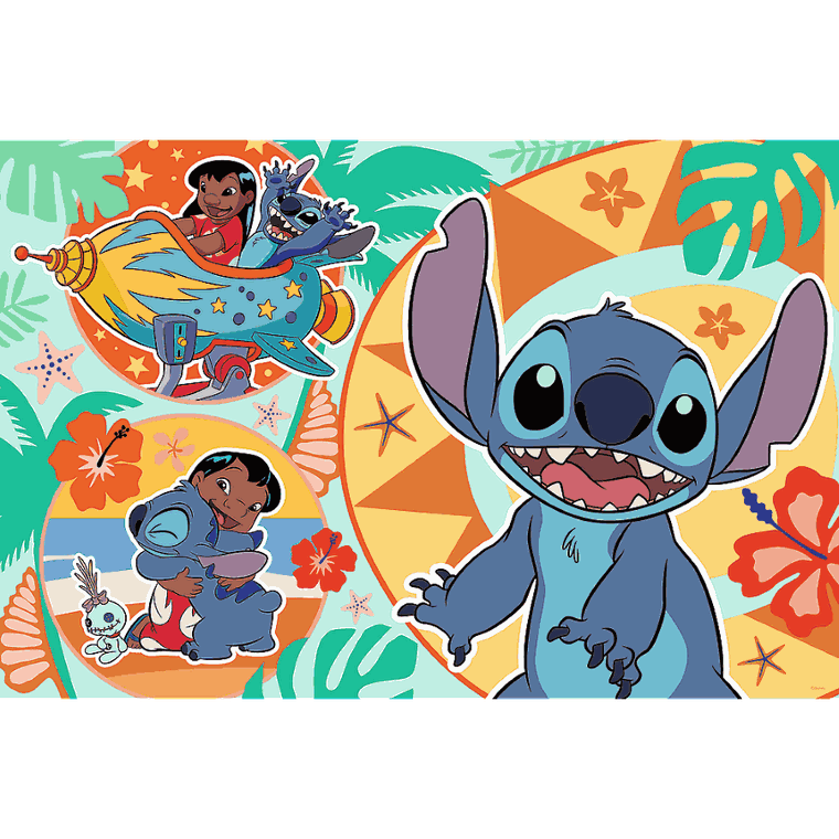 Trefl, Lilo i Stitch, Wesoły dzień, puzzle, maxi, 24 elementy