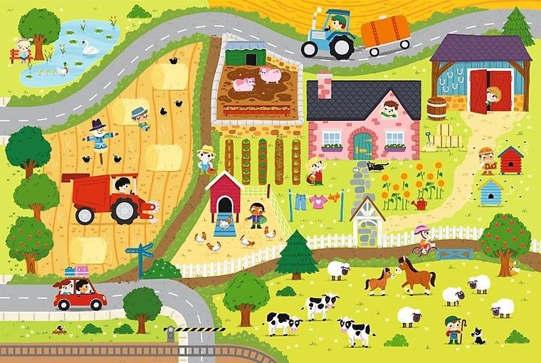 Trefl, Little Planet, Na wsi, pierwsze giga puzzle