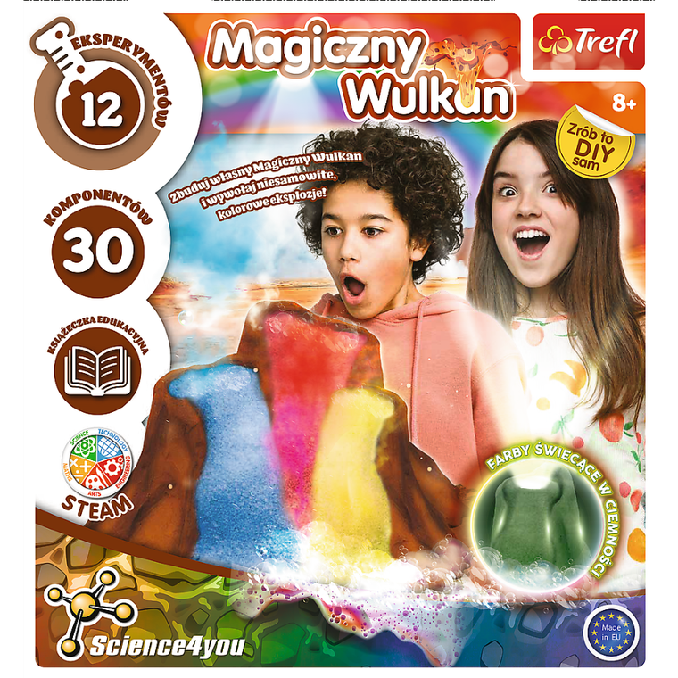 Trefl, Magiczny Wulkan, wulkaniczne eksperymenty, zestaw edukacyjny