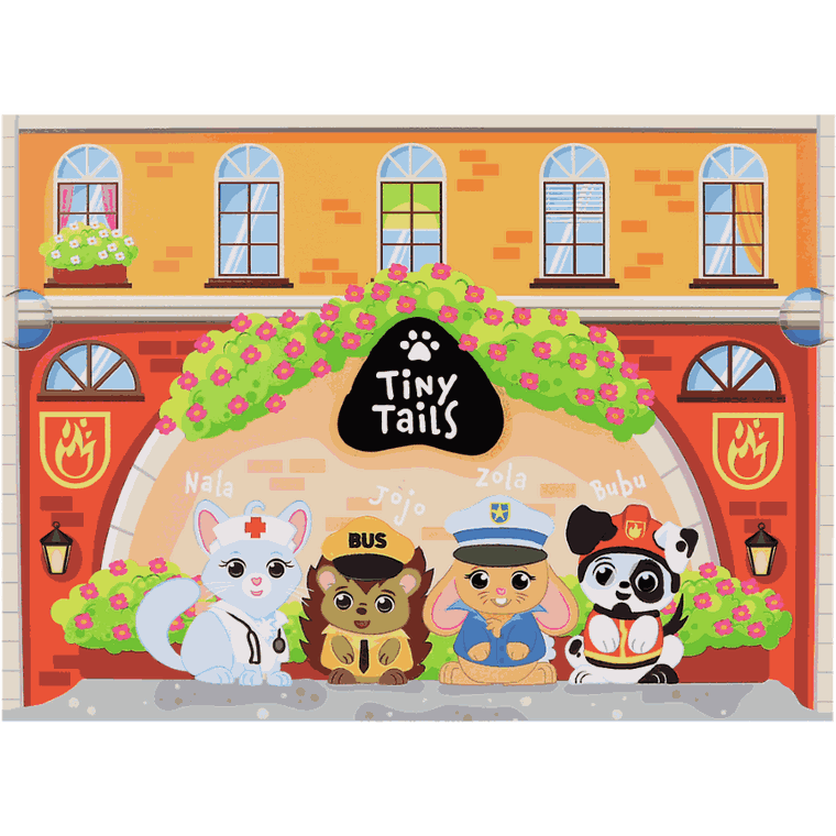 Trefl, Magnetyczny kuferek z figurkami, zabawka drewniana