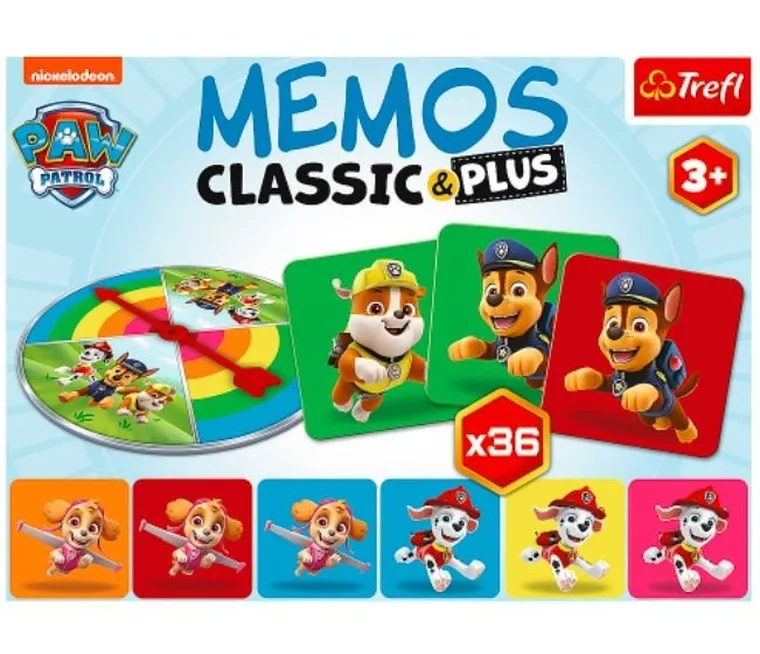 Trefl, Memos Classic & Plus, Psi Patrol, gra familijna